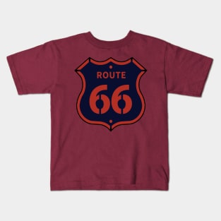 Route 66 logo design Kids T-Shirt